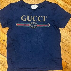 Gucci Kids Navy Blue T-Shirt